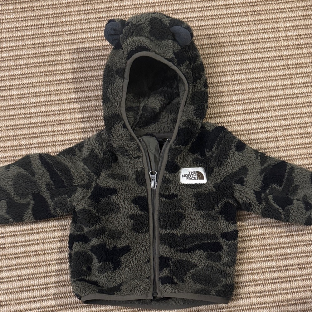 The North Face Kids' Black and Gray Fleece Hoodie